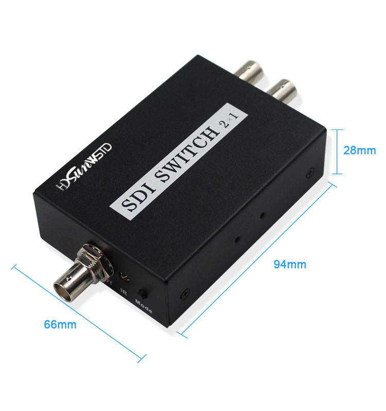 SDI Switcher 2x1 HUB SDI Intelligent Switch Extender 2 To 1 Converter for 3G HD SD Monitor Security Camera CCTV Video