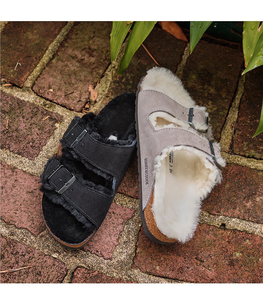Birkenstock Women's Arizona Suede Shearling Sandals