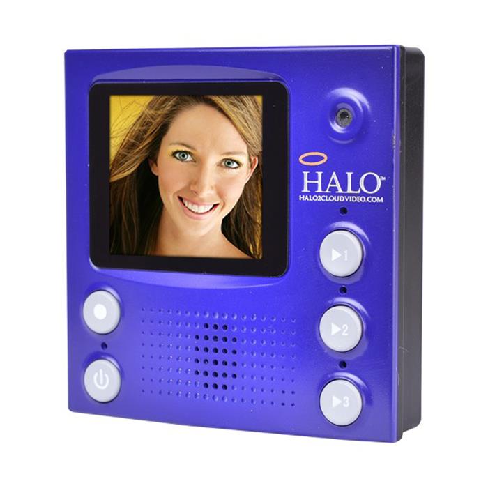 Halo LCD Personal Video Camera Messenger w/ Built-in Mic & Magnet Portable(Blue)