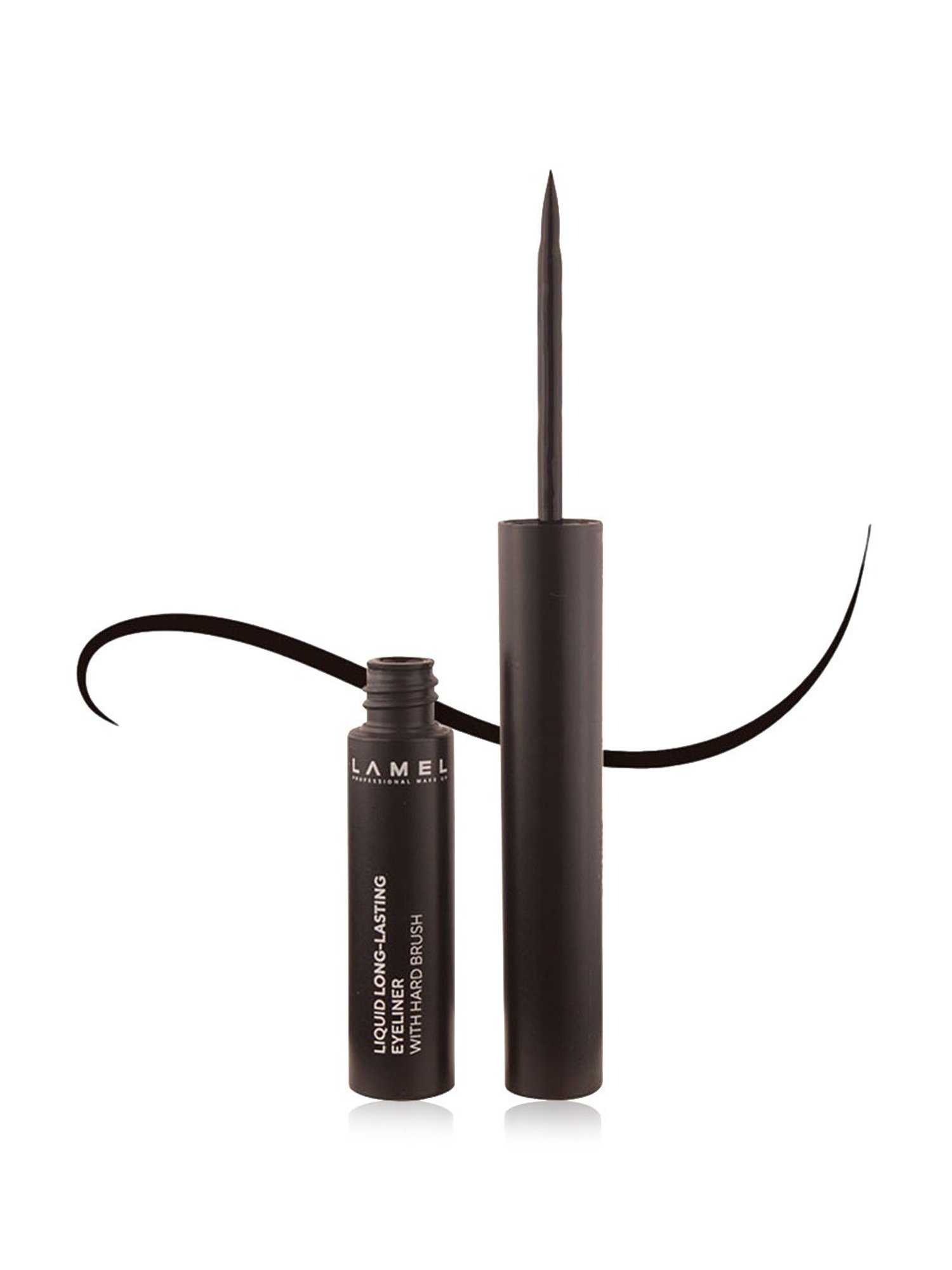 Lamel Professional Liquid Long-Lasting Eyeliner with Hard Brush 01 Black - 3.5 gm