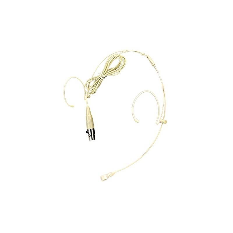 HM20U Headworn UniDirectional Microphone Lightweight HandsFree Microphone use for Singers Aerobics Instructors Teachers etc MiniXLR Connection Beige Color