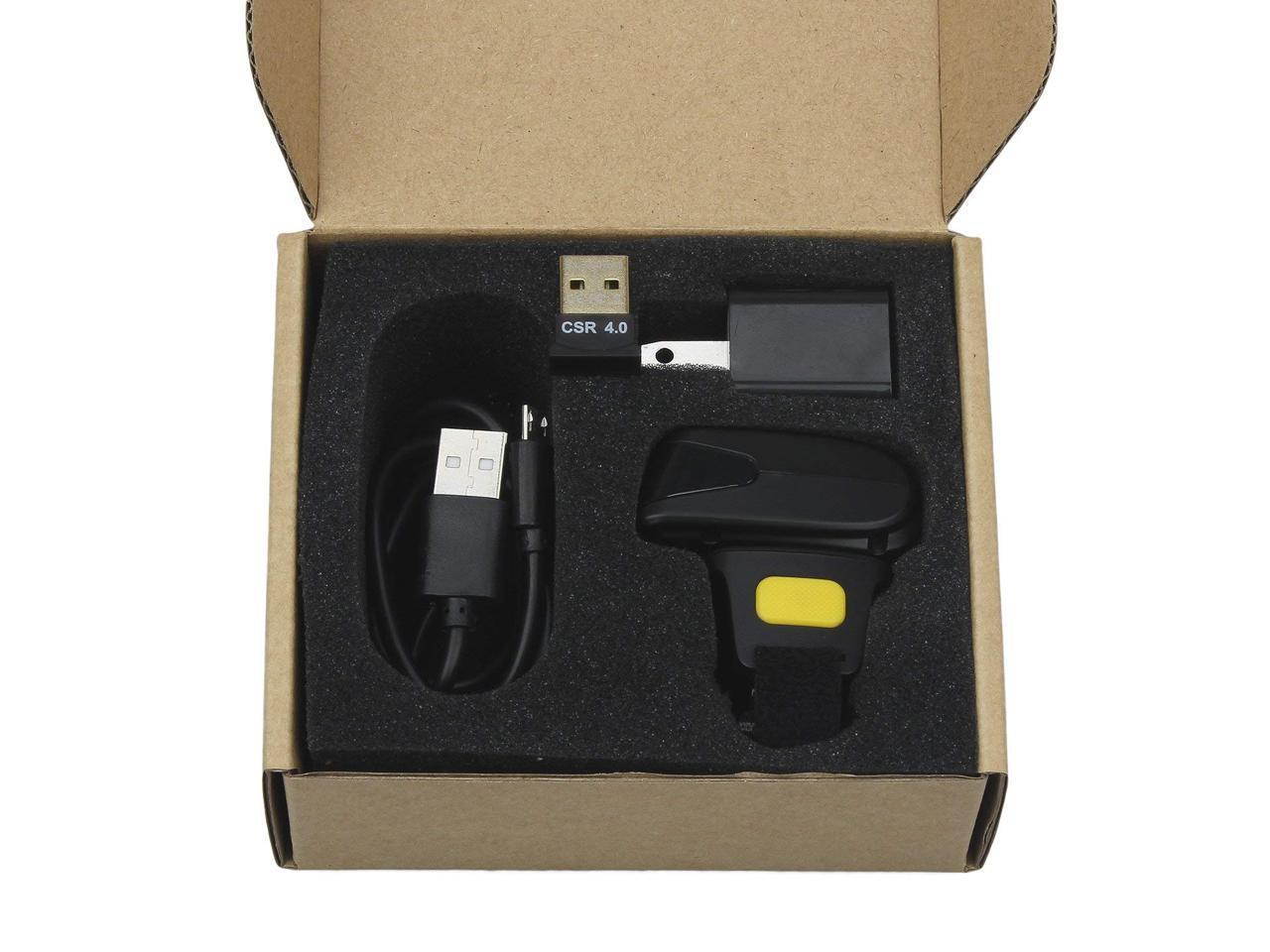 Mini Wireless 1D 2D QR Barcode Scanner Wearable Bluetooth 2D Bar Code Reader Ring Barcode Scanner