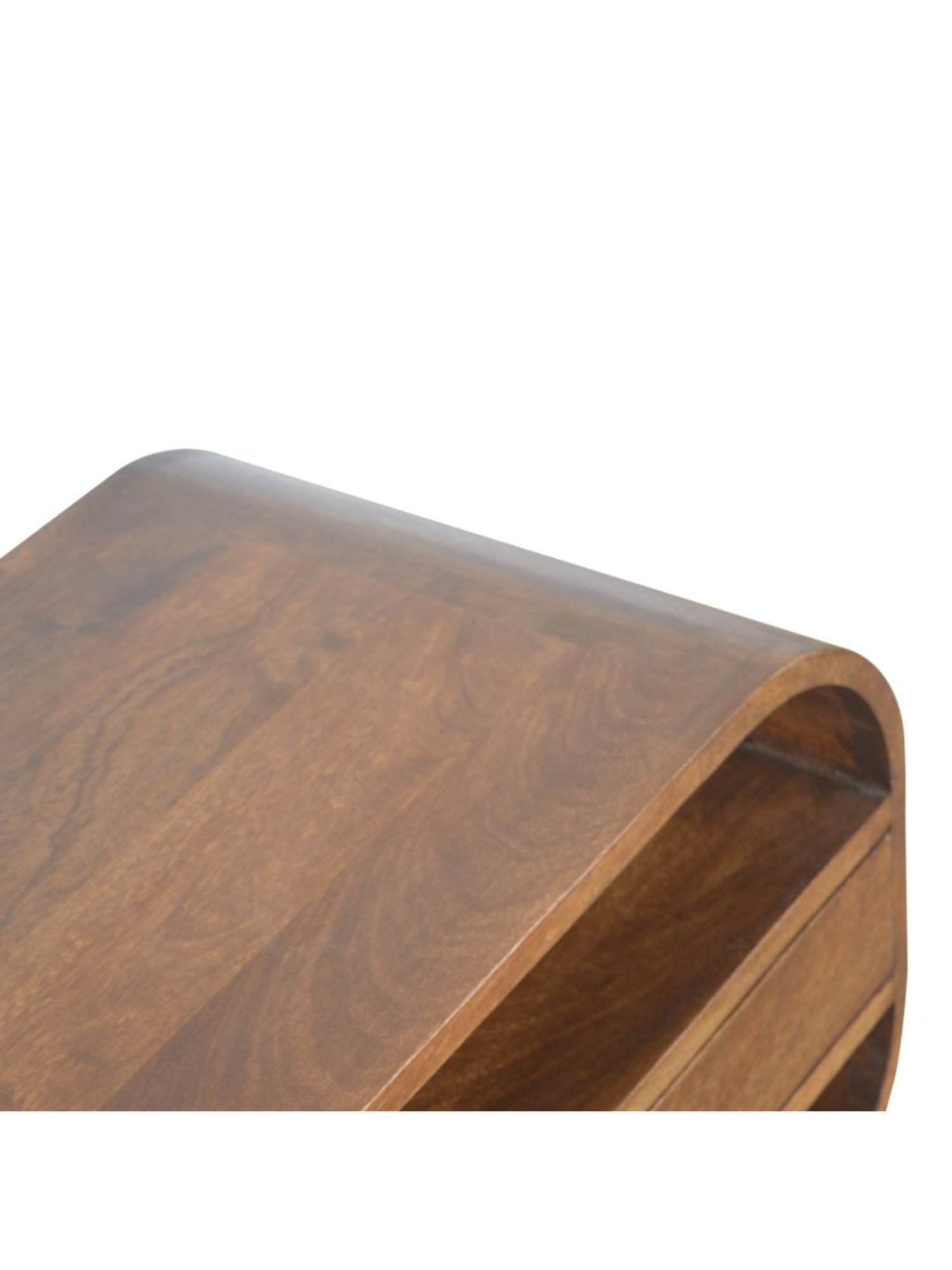 Artisan Furniture Brown Chestnut Curved Edge Media Unit with 2 Drawers