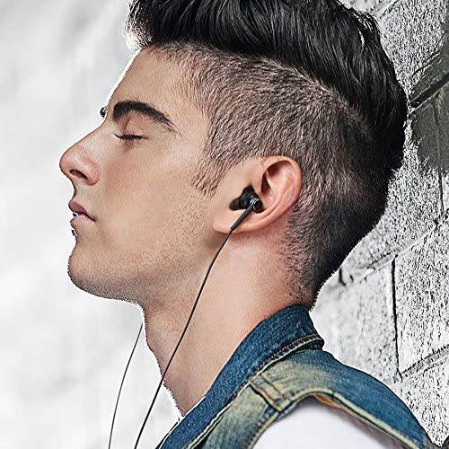 Edifier P270 in-Ear Headset - Metallic Earbud Headphones with Mic and Remote Control - Black