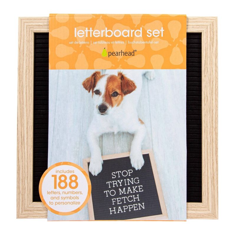 Pearhead Pet Letterboard Set - Black