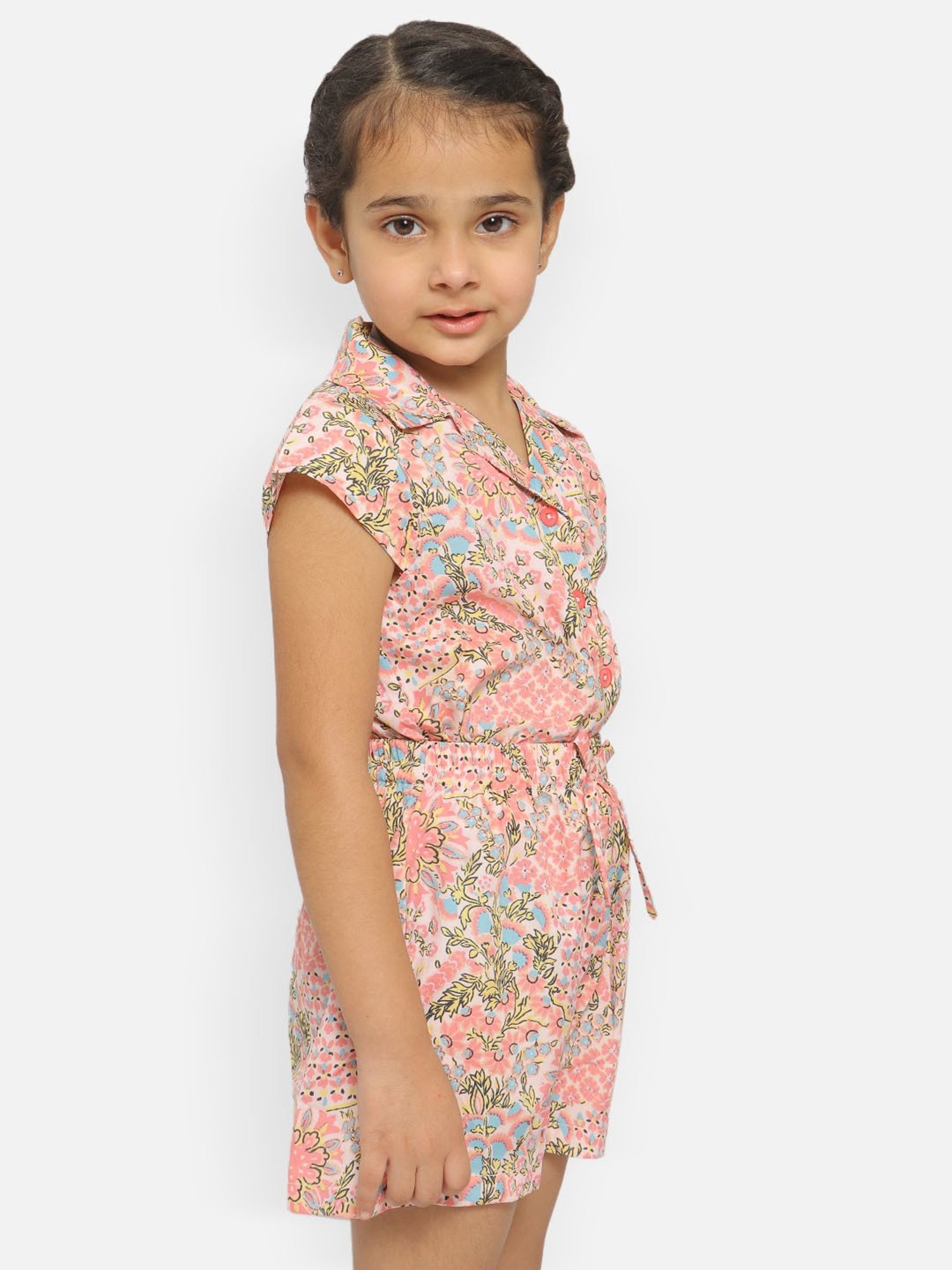 Nauti Nati Kids Multicolor Floral Print Top with Shorts