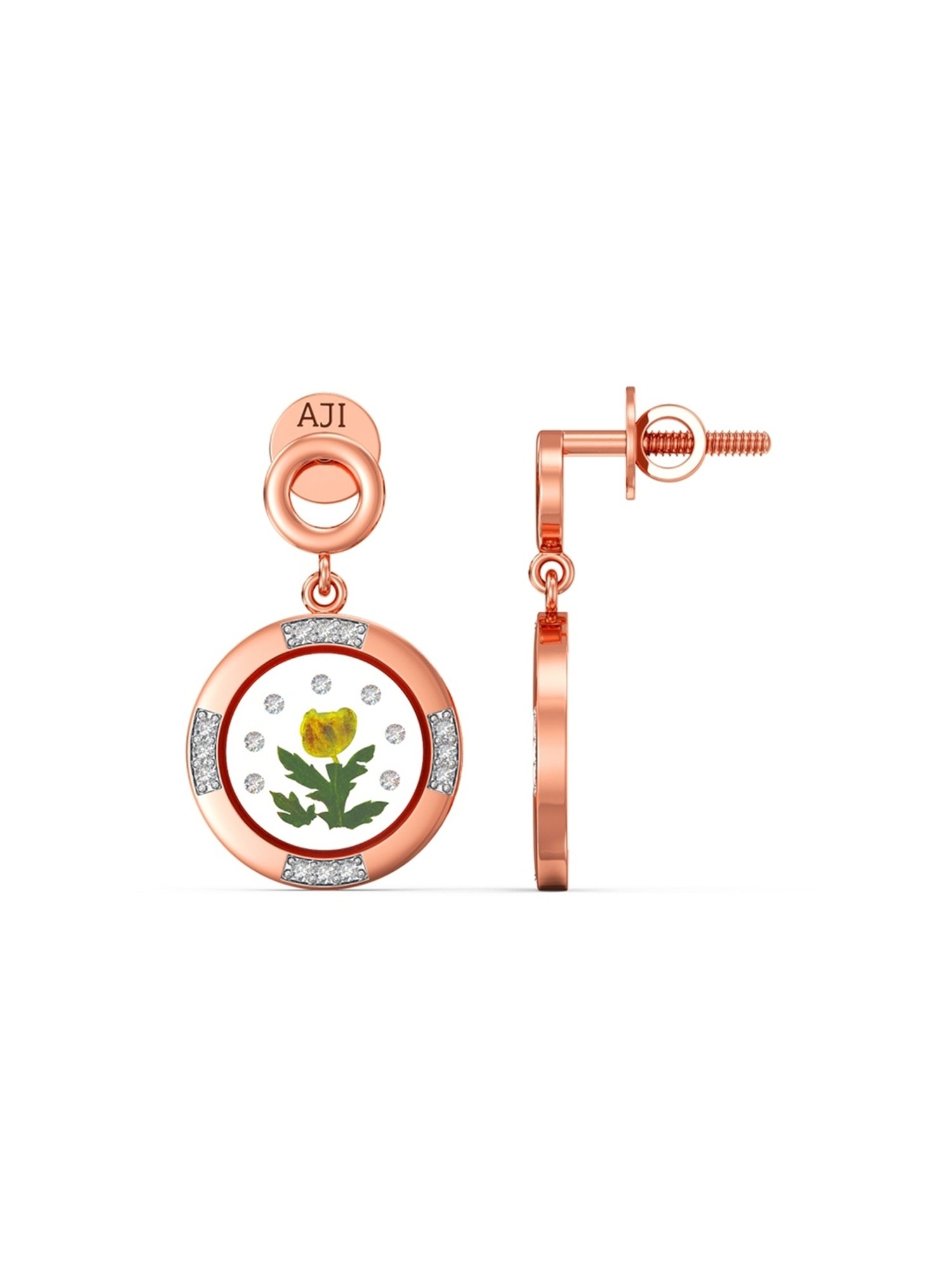 Joyalukkas 18k Gold Delightful Diamond Drop Earrings