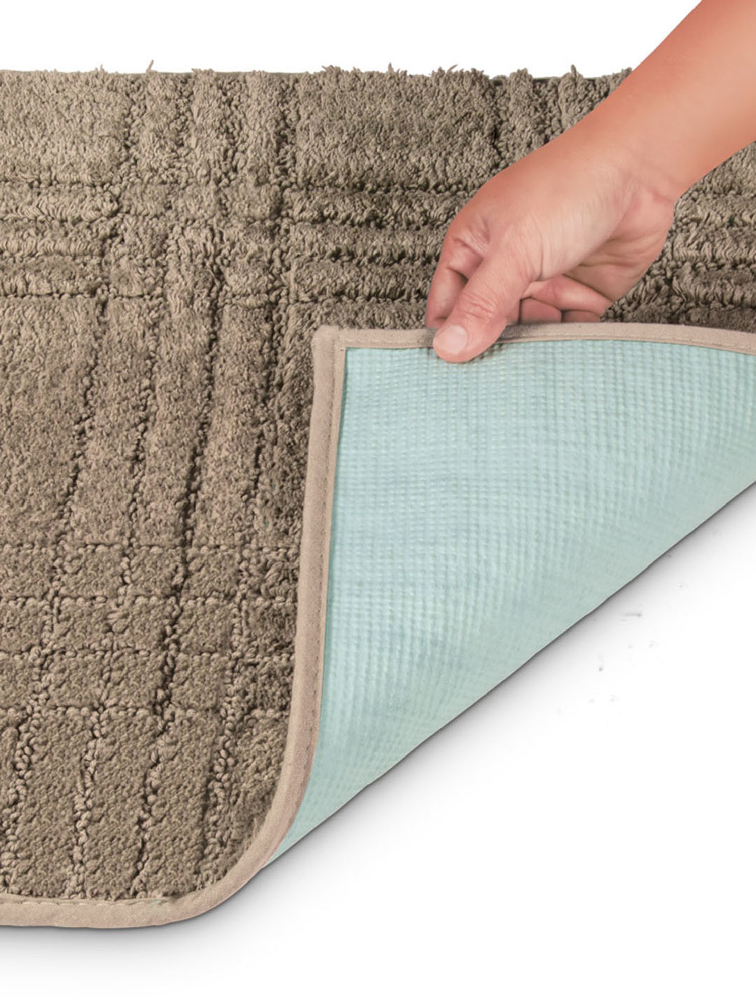 Freelance Taupe Cotton Set of 1 Bath Mats and Rugs