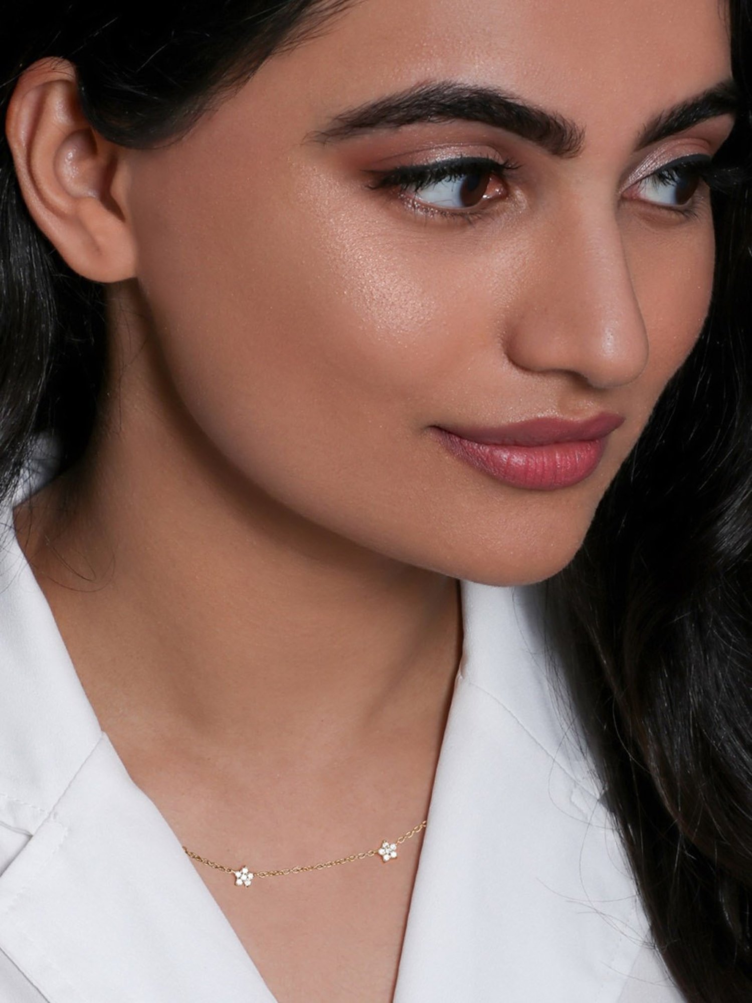 GIVA Anushka's 92.5 Sterling Silver Golden Star Constellation Necklace for Women