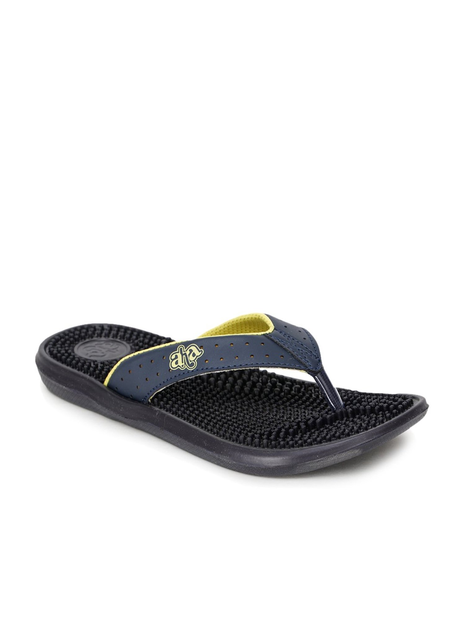 Aha by Liberty Women's Navy & Yellow Flip Flops