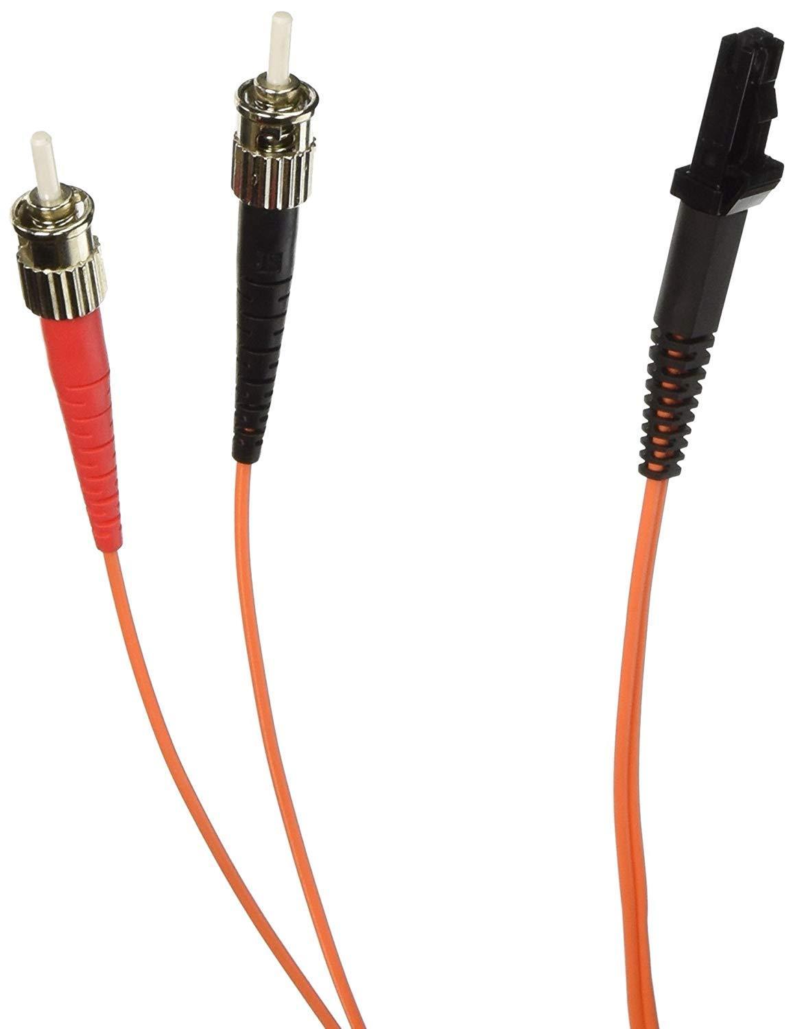 C2G/Cables to Go 33138 MTRJ-ST 62.5/125 OM1 Duplex Multimode PVC Fiber Optic Cable (3 Meter, Orange)