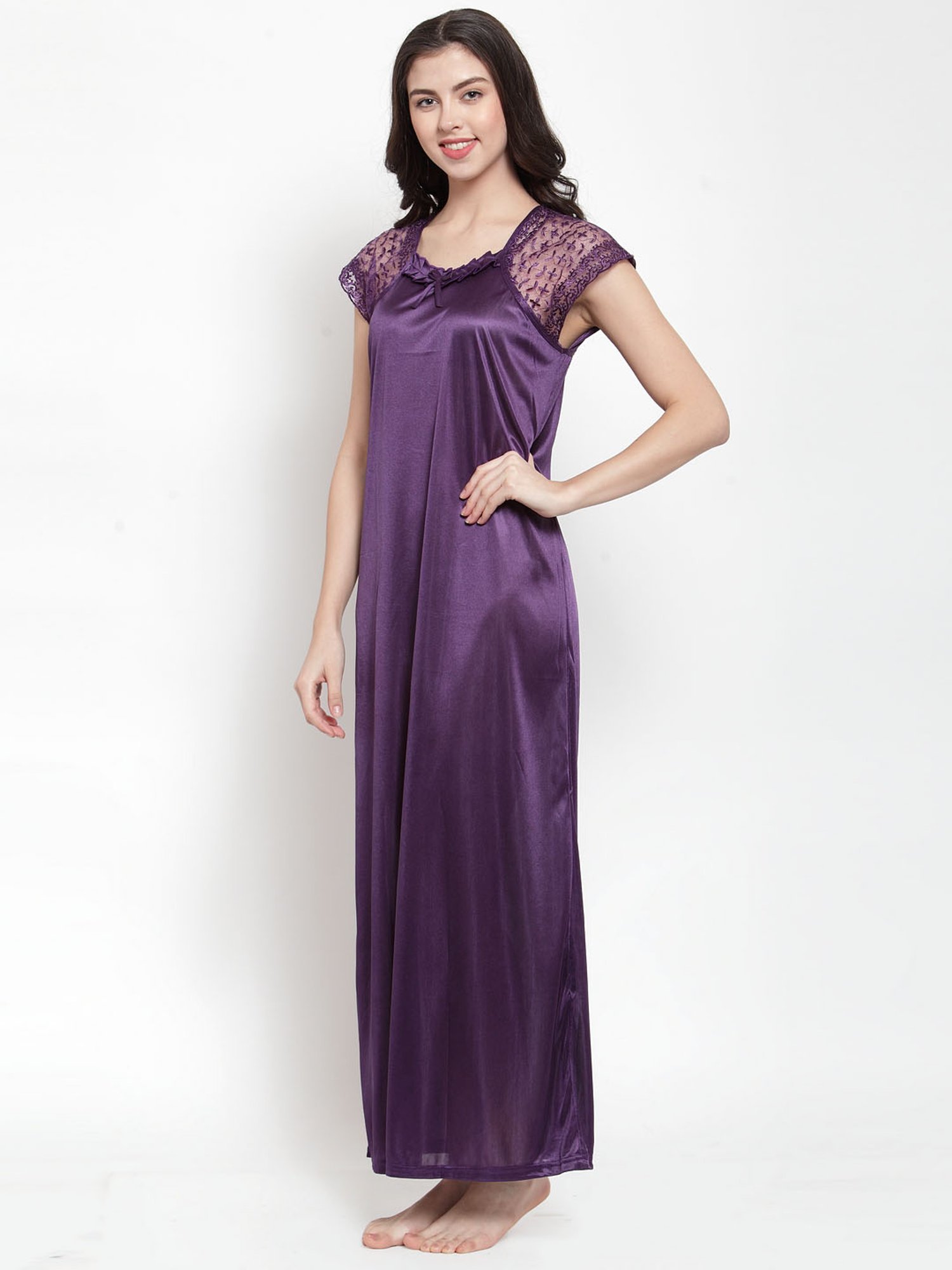 Secret Wish Purple Lace Nighty