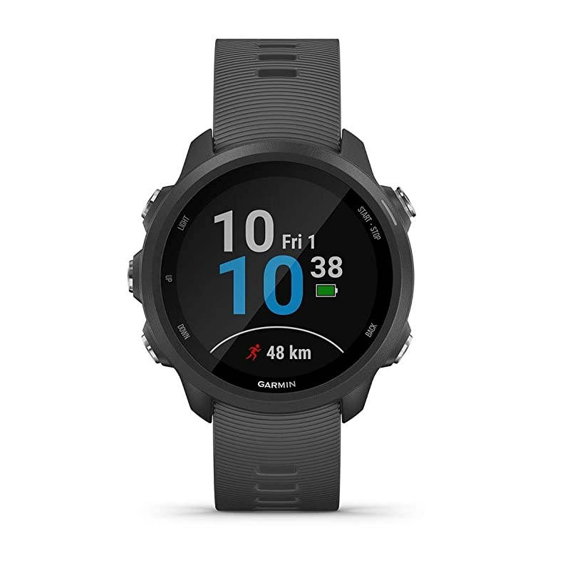 Garmin Forerunner 245 (Berry) Power Bundle | +HD Screen Protectors &  Portable Charger | Advanced Analytics, Heart Rate | Running GPS Watch | 010-02120-01