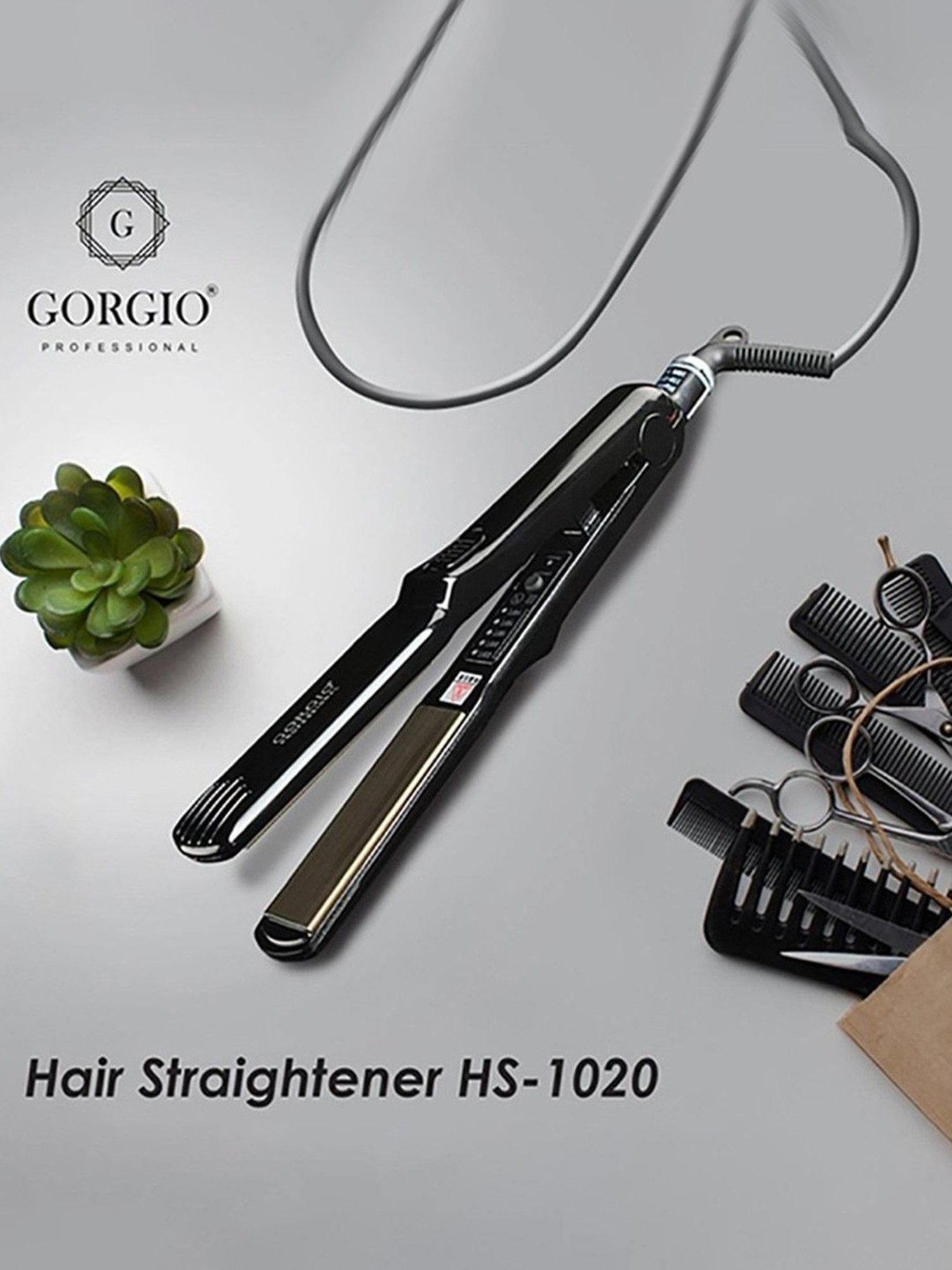 Gorgio Professional HS1020 Hair Straightener (Black)