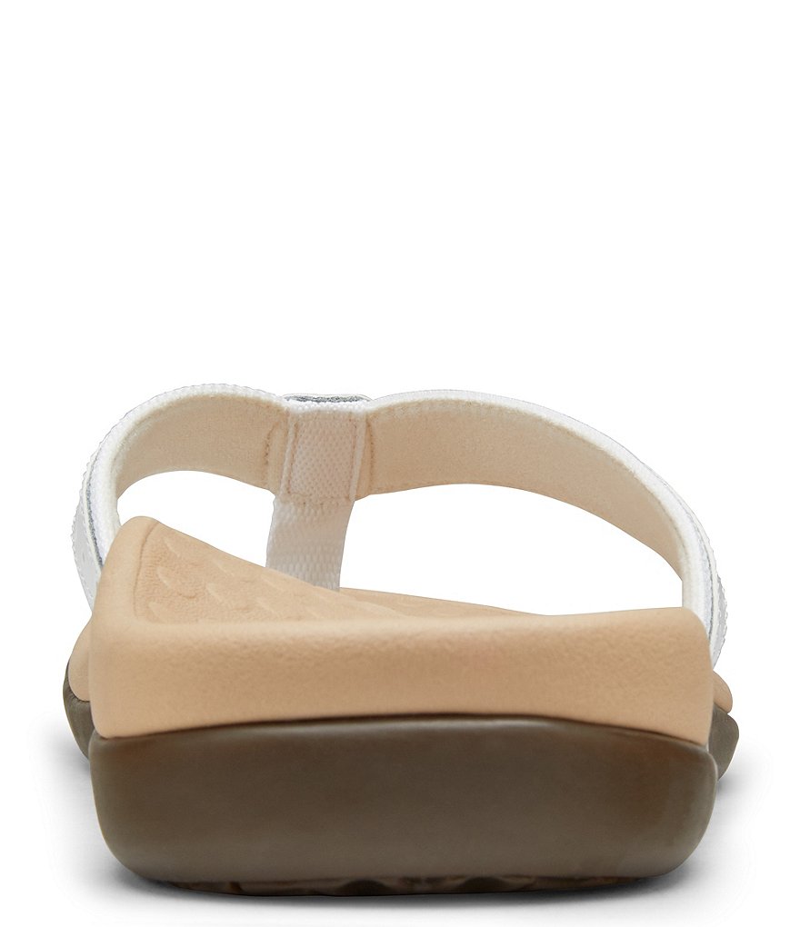 Vionic Casandra Perforated Leather Thong Sandals