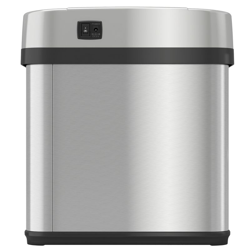 Rubbermaid 8 Quart Traditional Square Top Bedroom, Bathroom, and Office Wastebasket Trash Can, White (2 Pack)