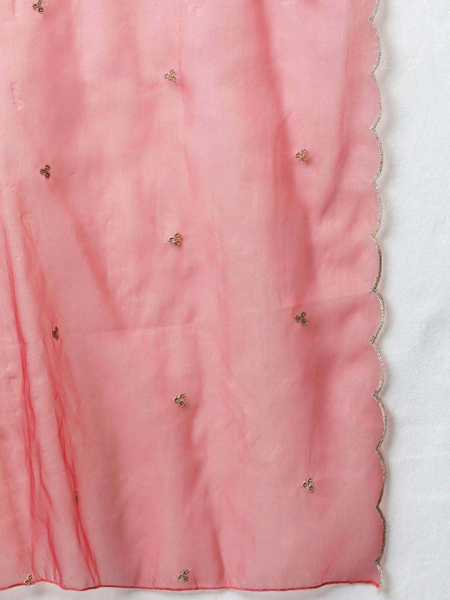 Vaamsi Pink Embellished Kurta Pant Set With Dupatta