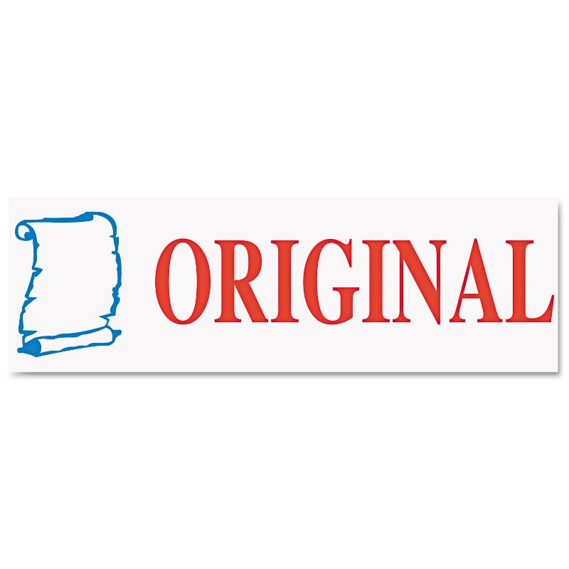 Accustamp2 Pre-Inked Shutter Stamp with Microban Red/Blue ORIGINAL 1 5/8 x 1/2 035540