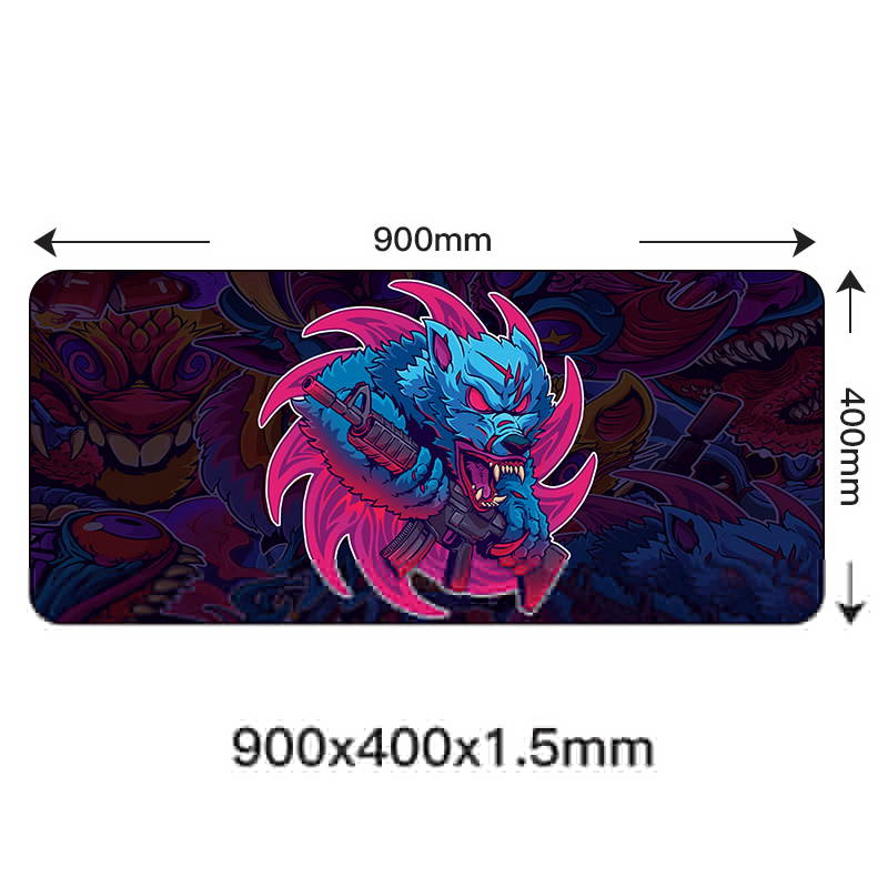 HISPETECH 900X400mm Large Gaming Mouse Pad Computer Gamer CS GO Keyboard Mouse Mat Hyper Beast Desk Mousepad for Tablet PC Latop For Csgo Game Locking Edge Gaming Mouse Pad