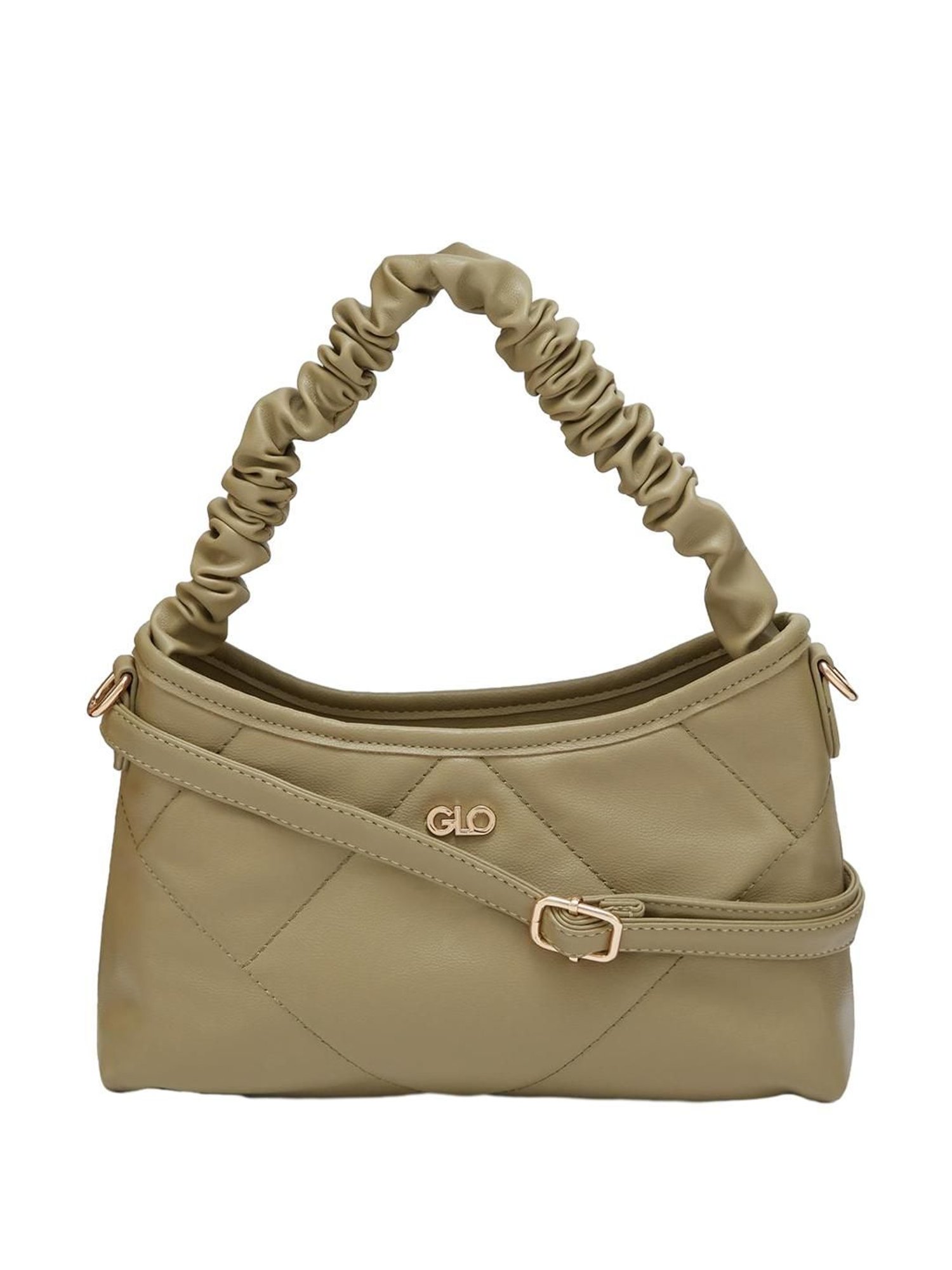 Globus Olive Textured Medium Hobo Handbag