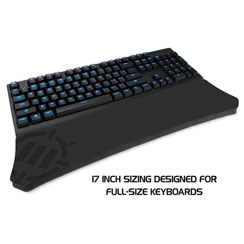 Tenkeyless Keyboard Wrist Rest - Firm TKL Gaming Wrist Pad for Compact Mechanical Keyboards with Ergonomic Support , Non-Slip Rubber Base , Anti-Fray Solid Design - Great for Gaming or Office