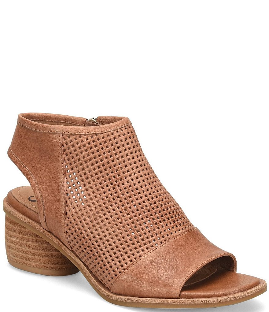 Sofft Coraline Leather Peep-Toe Sandals