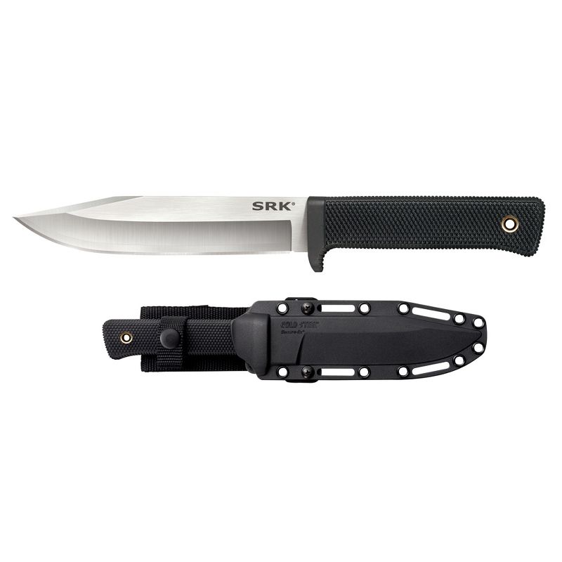 Cold Steel SRK in San Mai 6-Inch  Steel Spear Point Tactical Fixed Blade Knife with Secure Safety Sheath