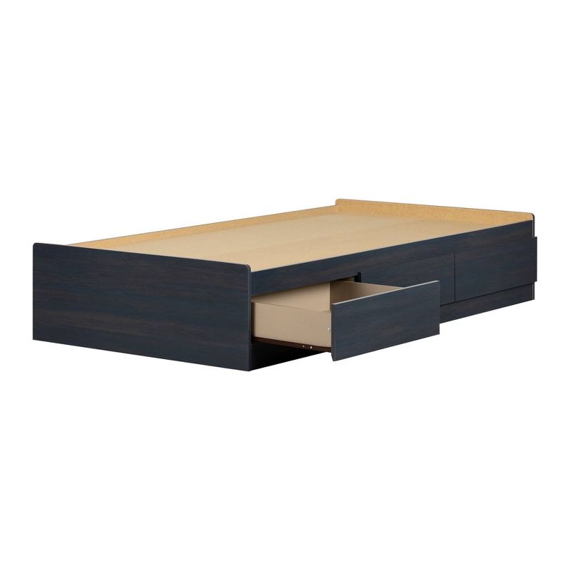 Twin Navali Mates Bed with 3 Drawers  Blueberry  - South Shore