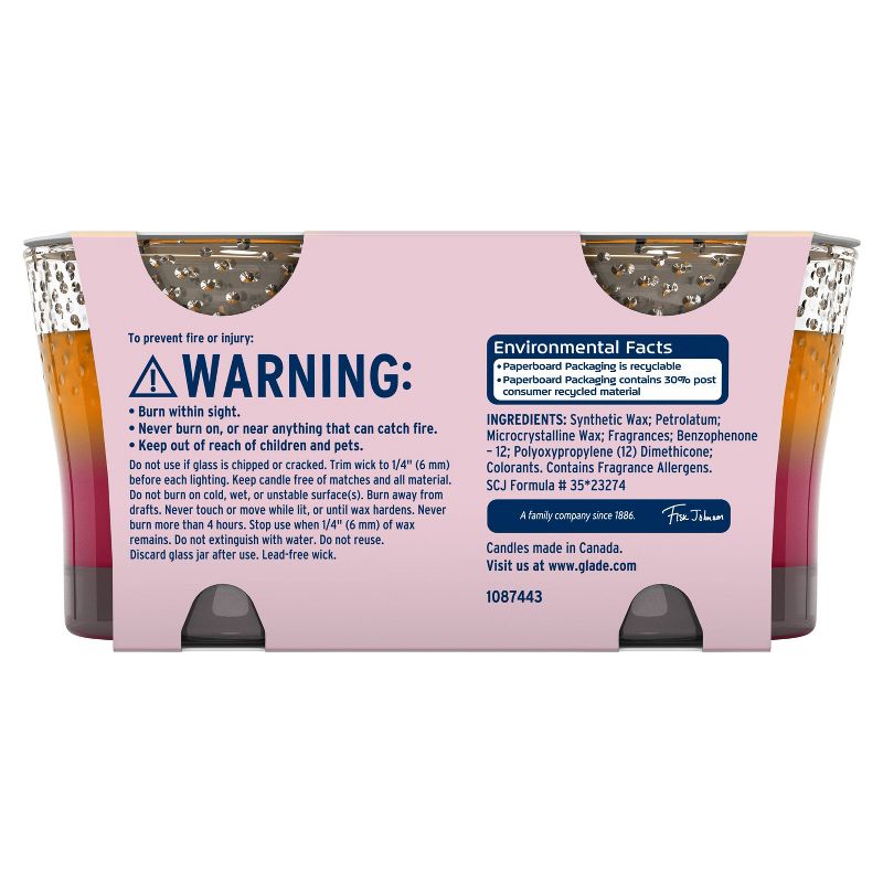 Glade Hawaiian Breeze  Vanilla Passion Fruit Twin Candle - 2pk/6.8oz