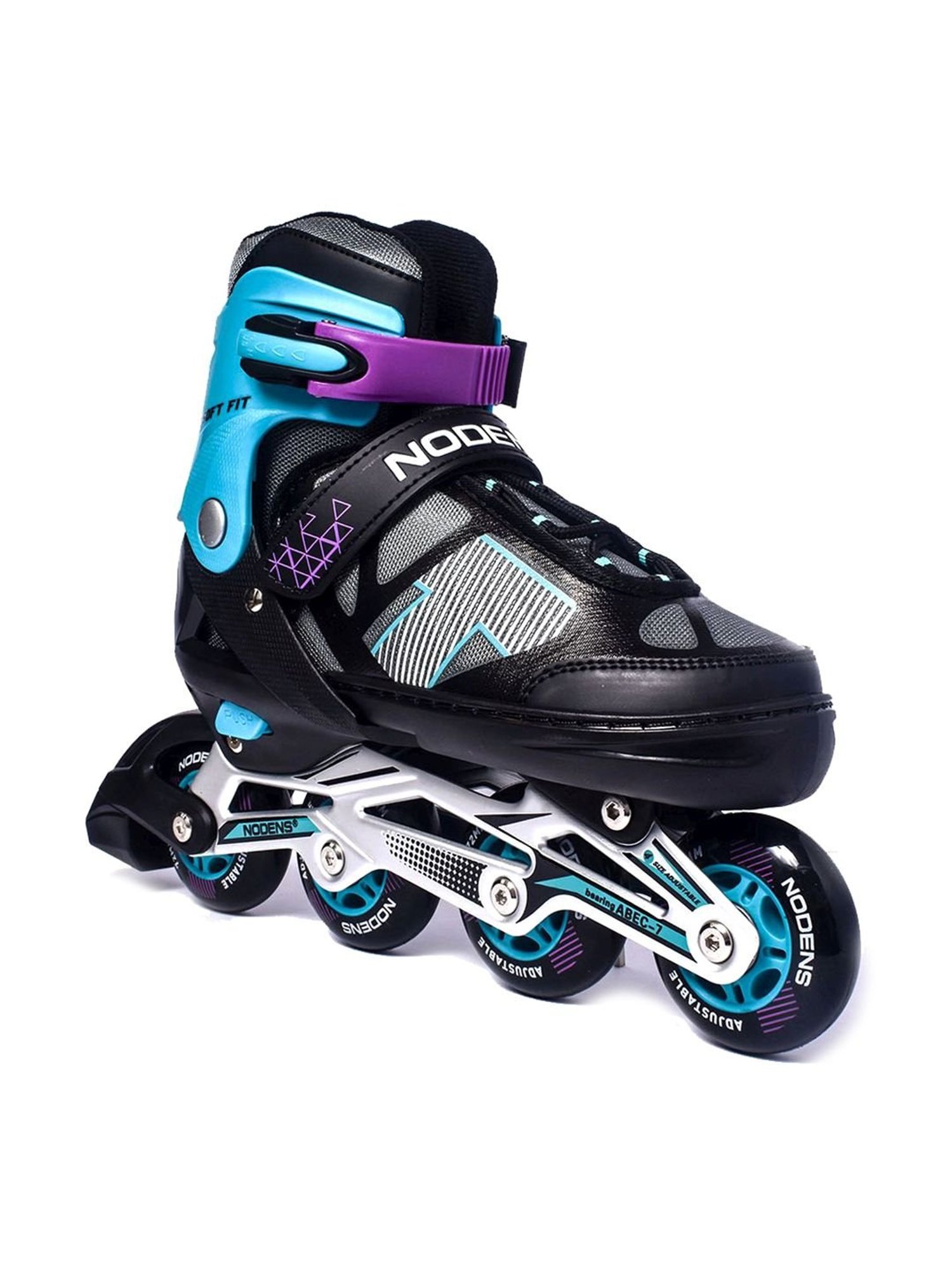 NODENS Sky Blue & Black Adjustable Inline Skates