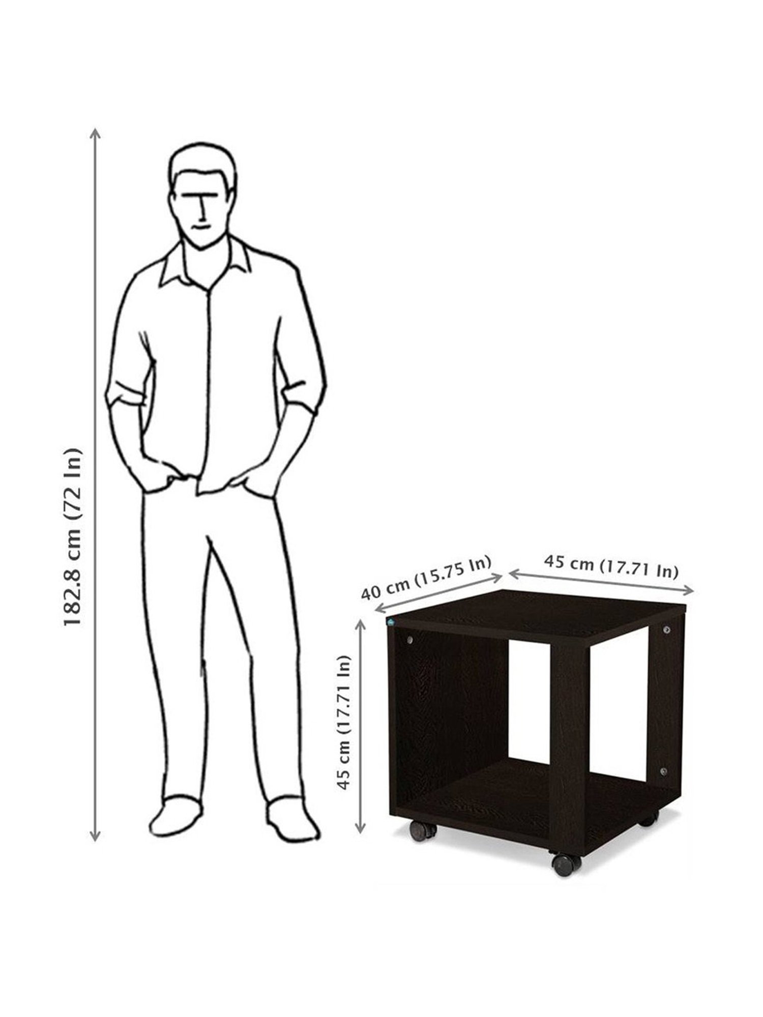 Delite Kom Allen Flowery Wenge Engineered Wood Coffee Table