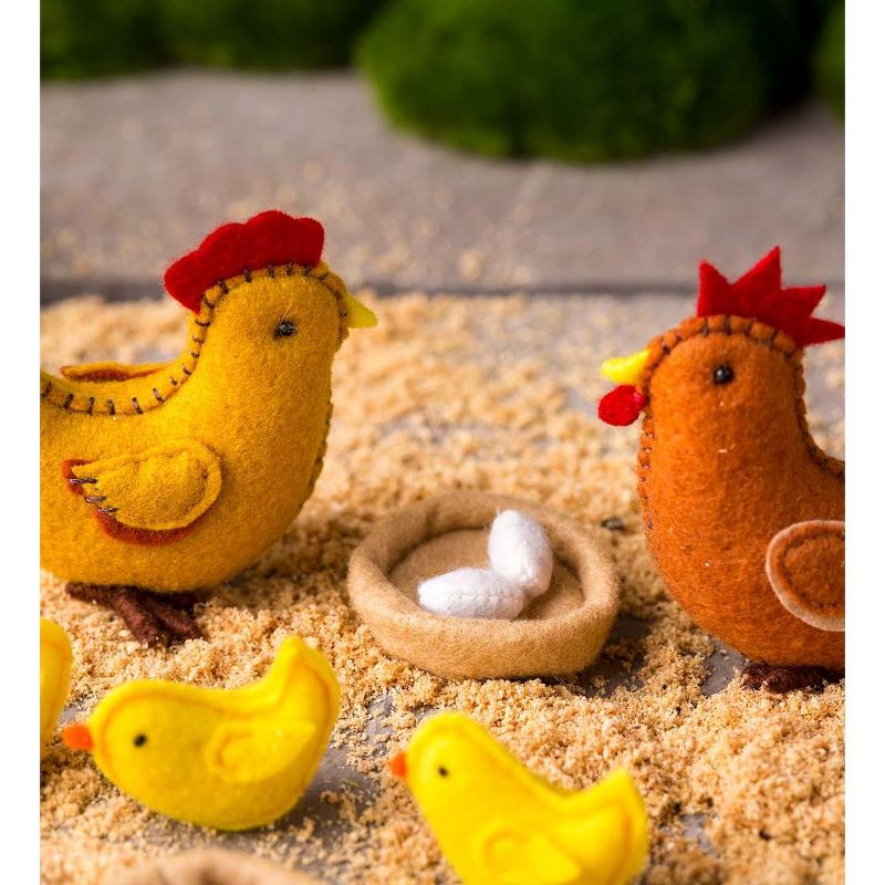 Magic Cabin - Wooden Chicken Coop and Felt Chickens Play Set Special for Kids