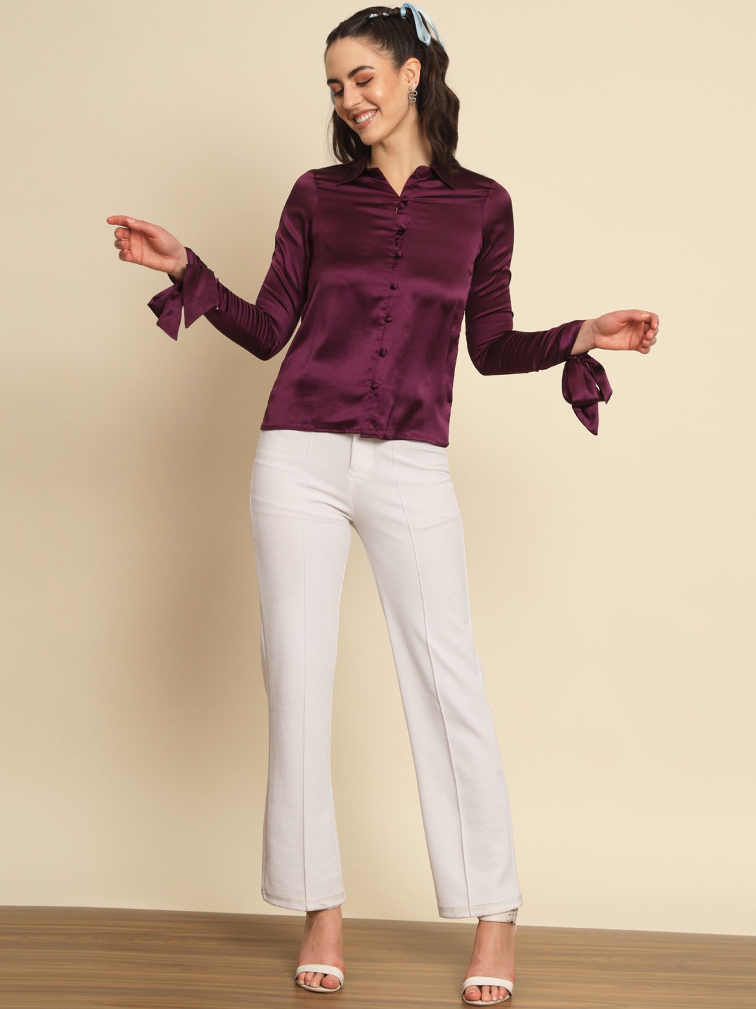 Trend Arrest Purple Regular Fit Shirt