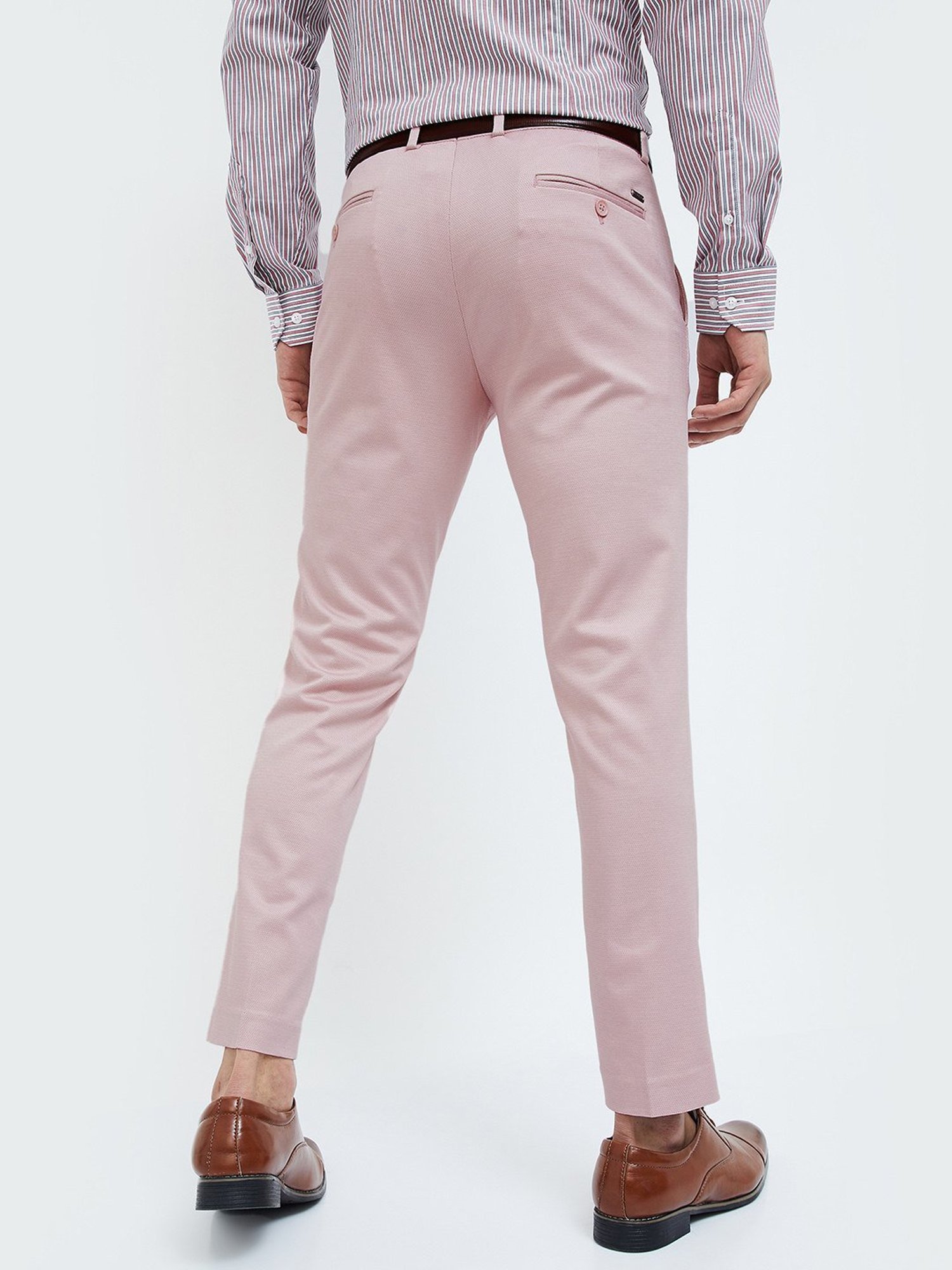 Arrow Navy Regular Fit Trousers