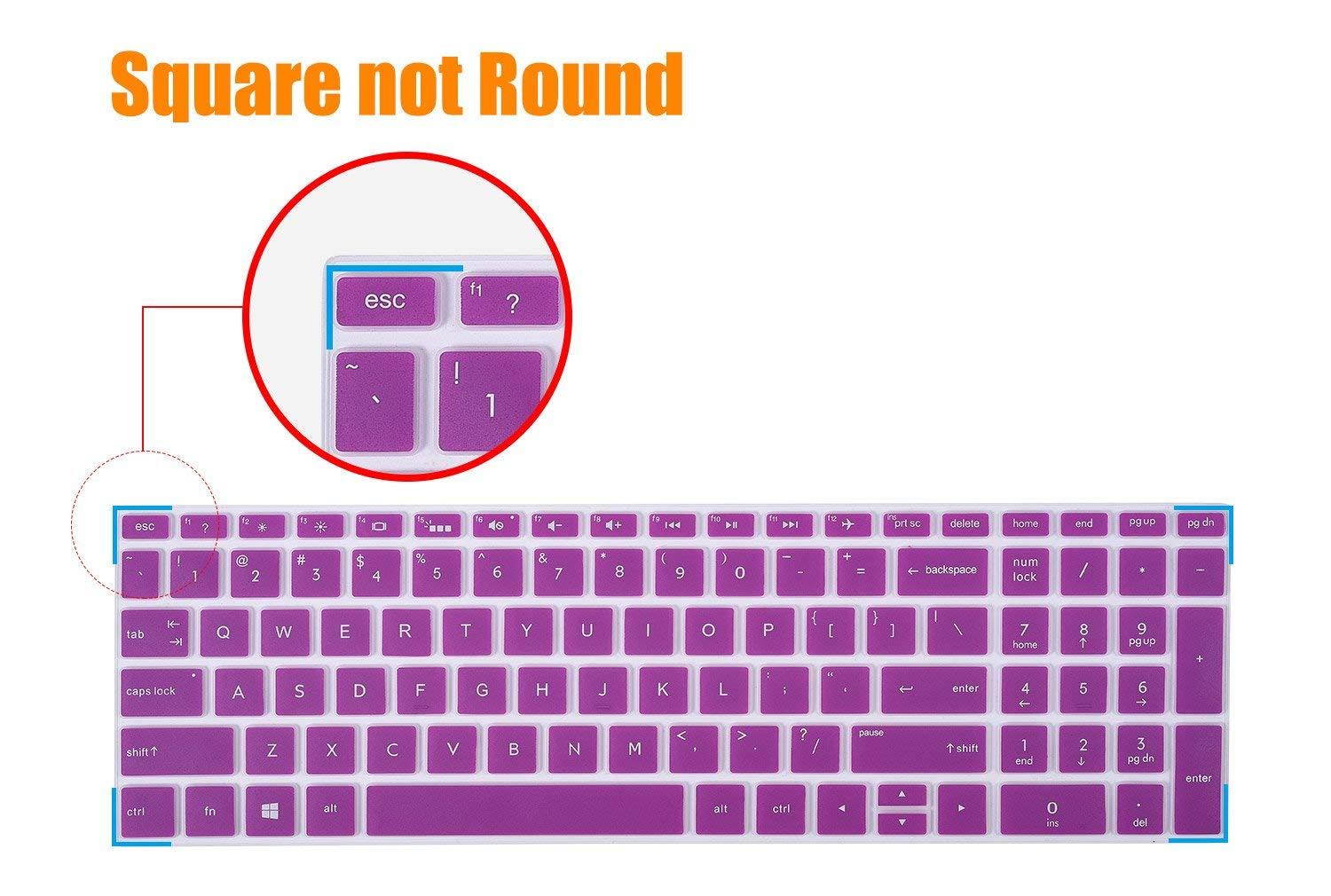 Keyboard Cover for 2018 HP Envy x360 2-in-1 15.6" Touch-Screen Laptop / 2018 Newest HP Pavilion 15.6 Inch Series / 2018 HP Envy 17.3" Touch-Screen Laptop Protective Skin,