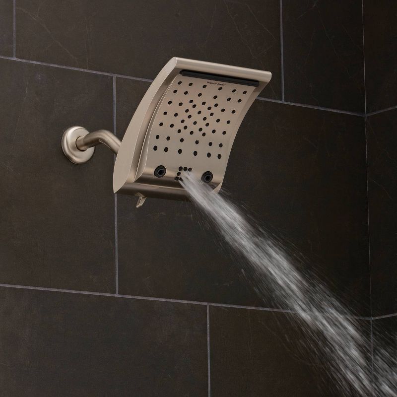 6 Setting Contour Rain Shower Head Brushed Nickel - Oxygenics