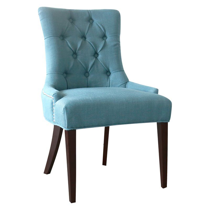 Madelyn Caribbean Tufted Chair in Blue - Comfort Pointe