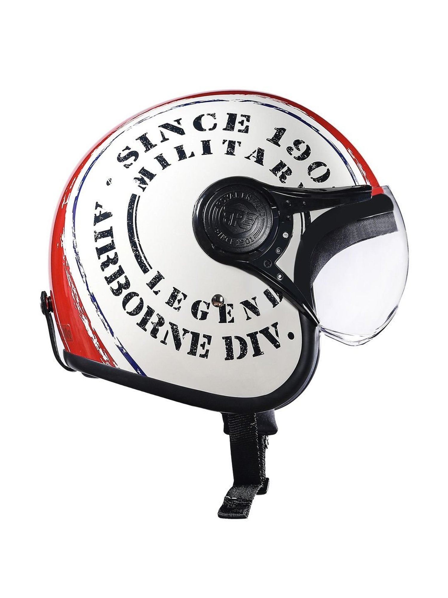 Royal Enfield Off White Printed Medium Helmet