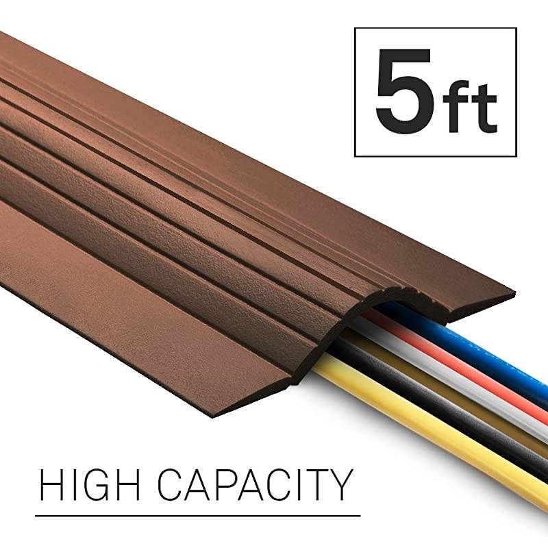 5Cable Blanket High Capacity Low Profile Cord Cover and Protector Brown