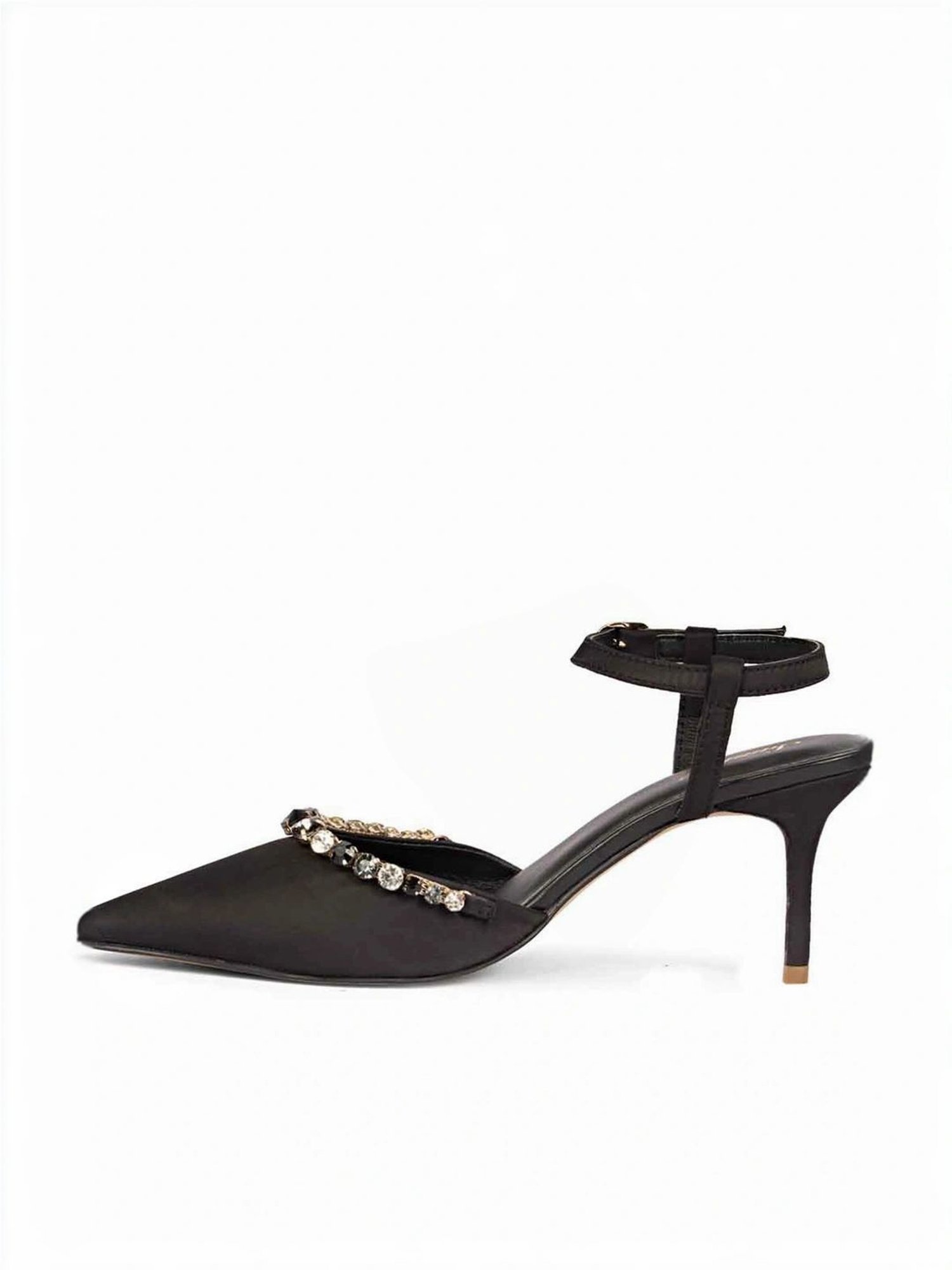 Saint G Women's Leila Black Ankle Strap Sandals