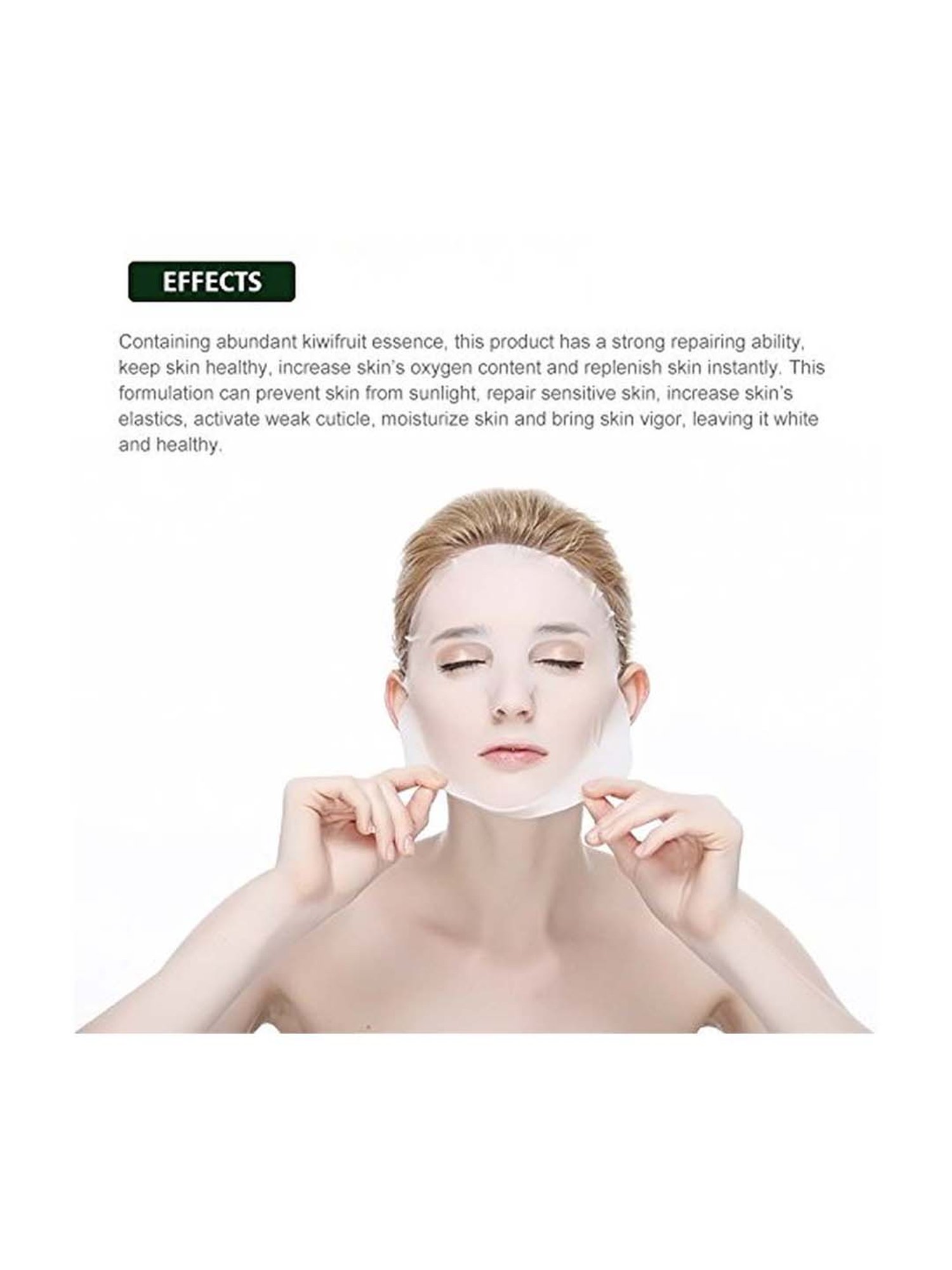 MONDSUB Kiwifruit Repairing Facial Sheet Masks (Pack of 5) - 25 gm Each