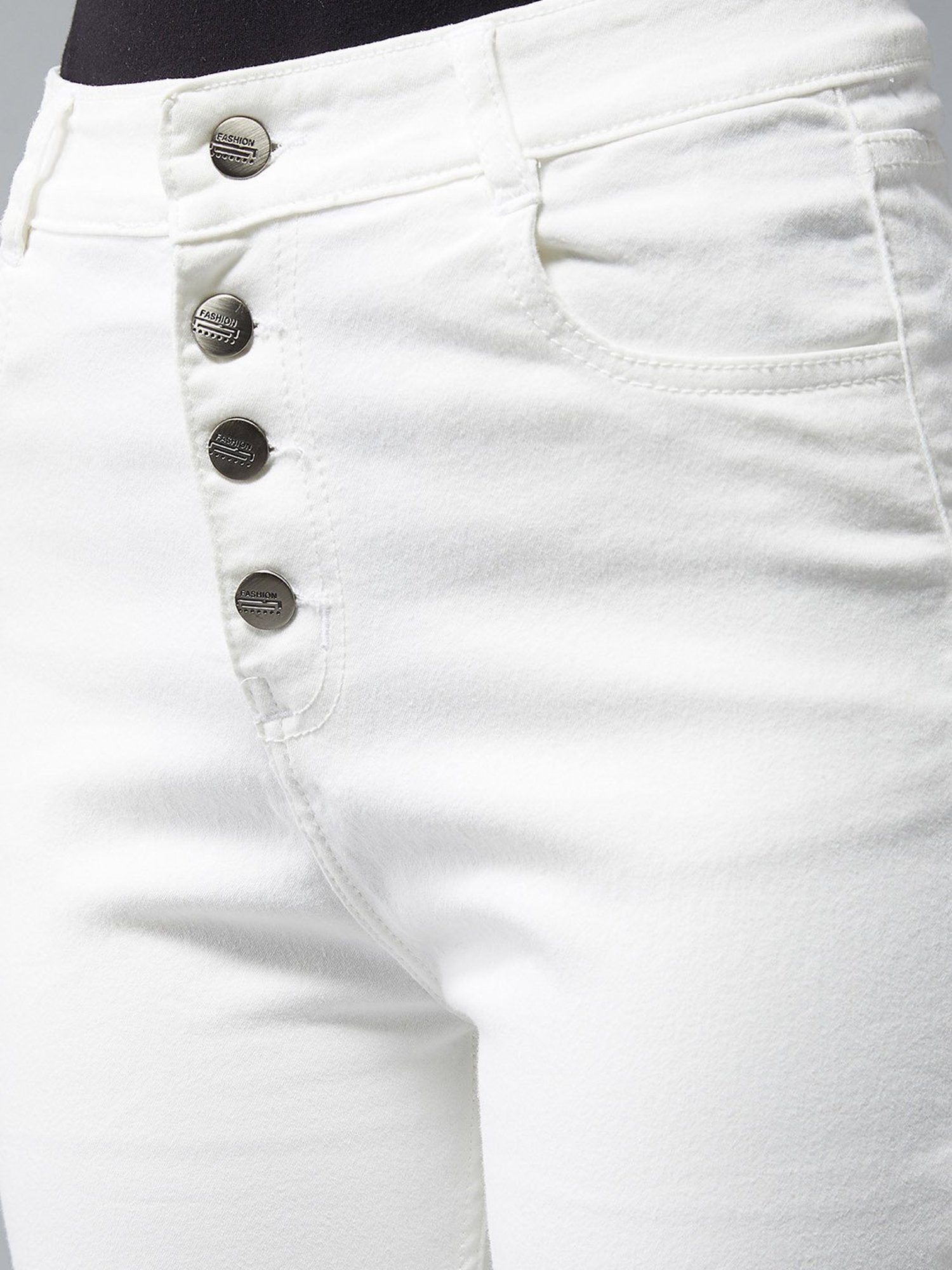 DOLCE CRUDO White Skinny Fit Jeans