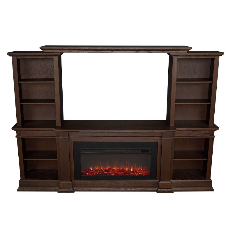 Real Flame Monte Vista Electric Media Fireplace Chestnut Oak