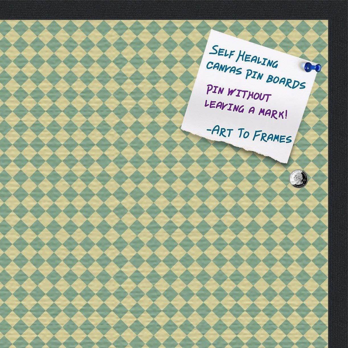 PinPix decorative pin cork bulletin board made from canvas, Abstract Pattern printed at 30x20 Inches and framed in Satin Black (PinPix-395)