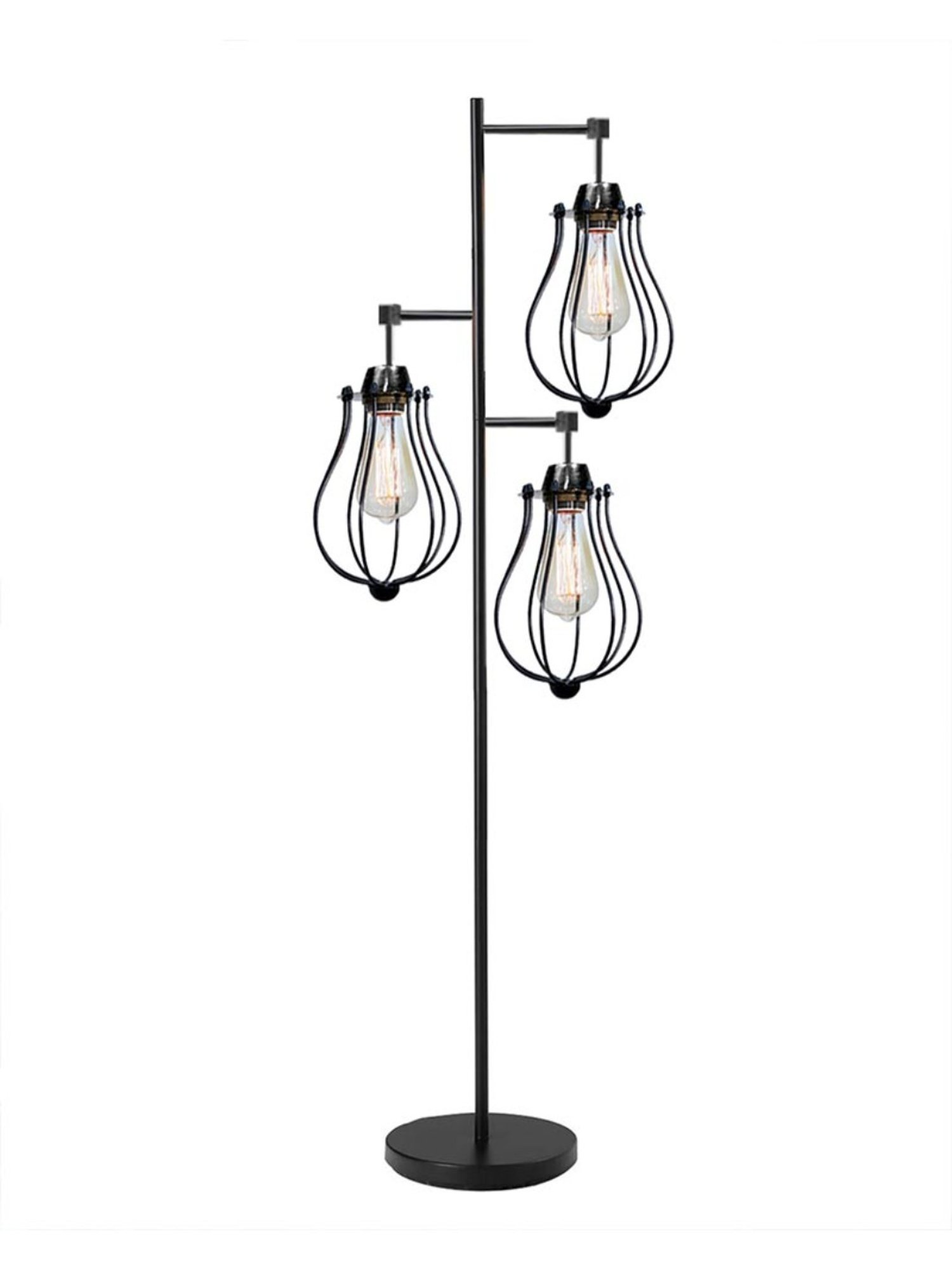 Homesake Black Metal Tree Floor Lamp