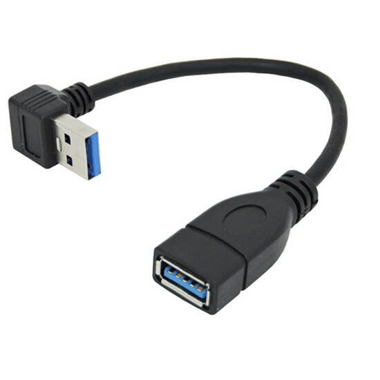 Topwin USB 3.0 Extension Cable - A Left & Right Angle - Male To Female