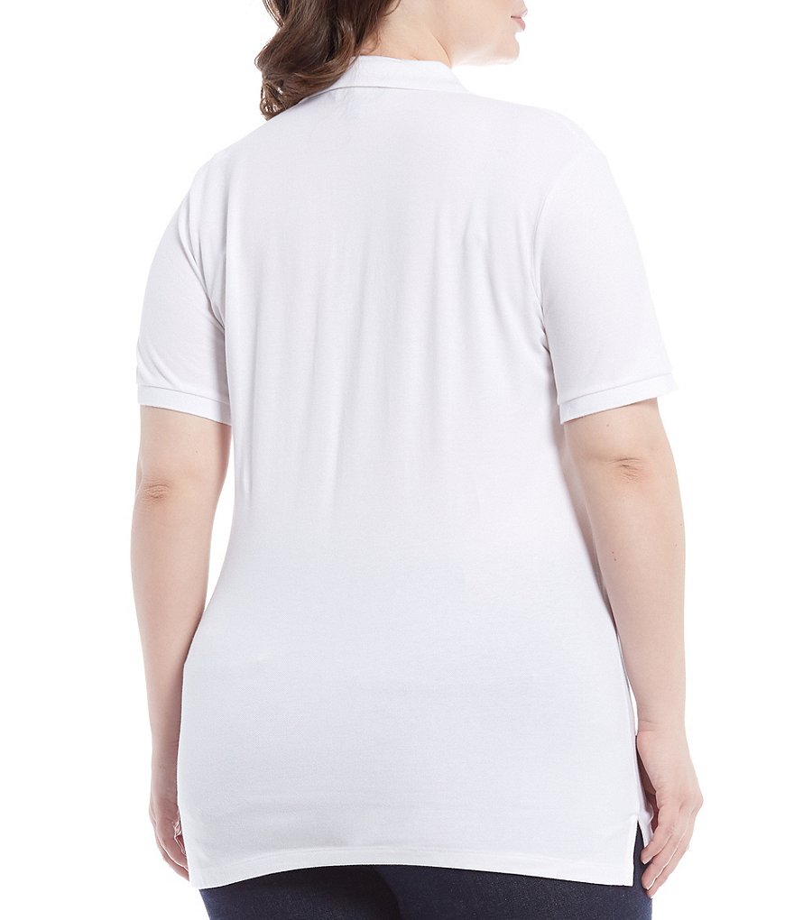 Lauren Ralph Lauren Plus Size Polo Neck Short Sleeve Pique Polo Shirt