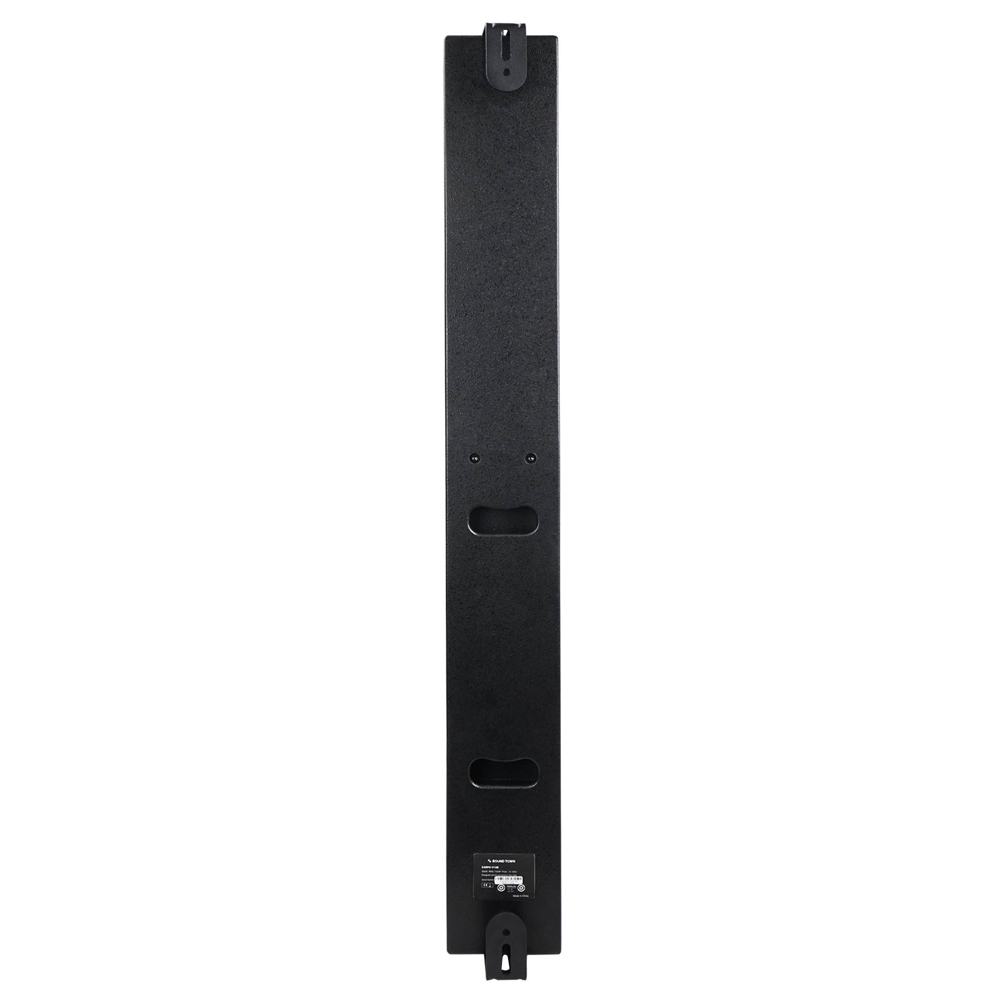 Sound Town Passive Wall-Mount Column Mini Line Array Speaker with 8 x 5&rdquo; Woofers, Black for Live Event, Church, Conference, Lounge (CARPO-V10B)