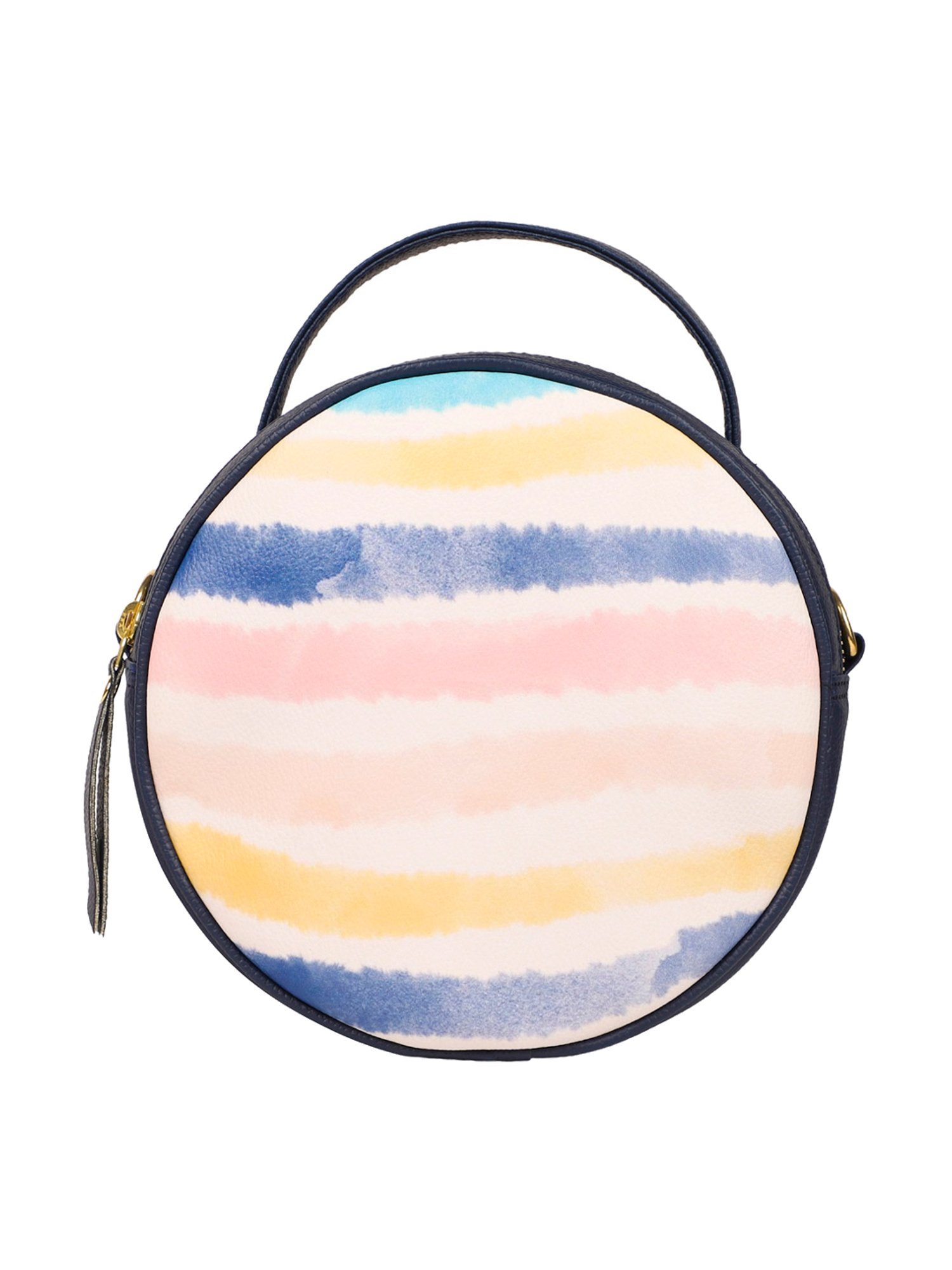 Bagsy Malone Navy Blue Printed Medium Handbag