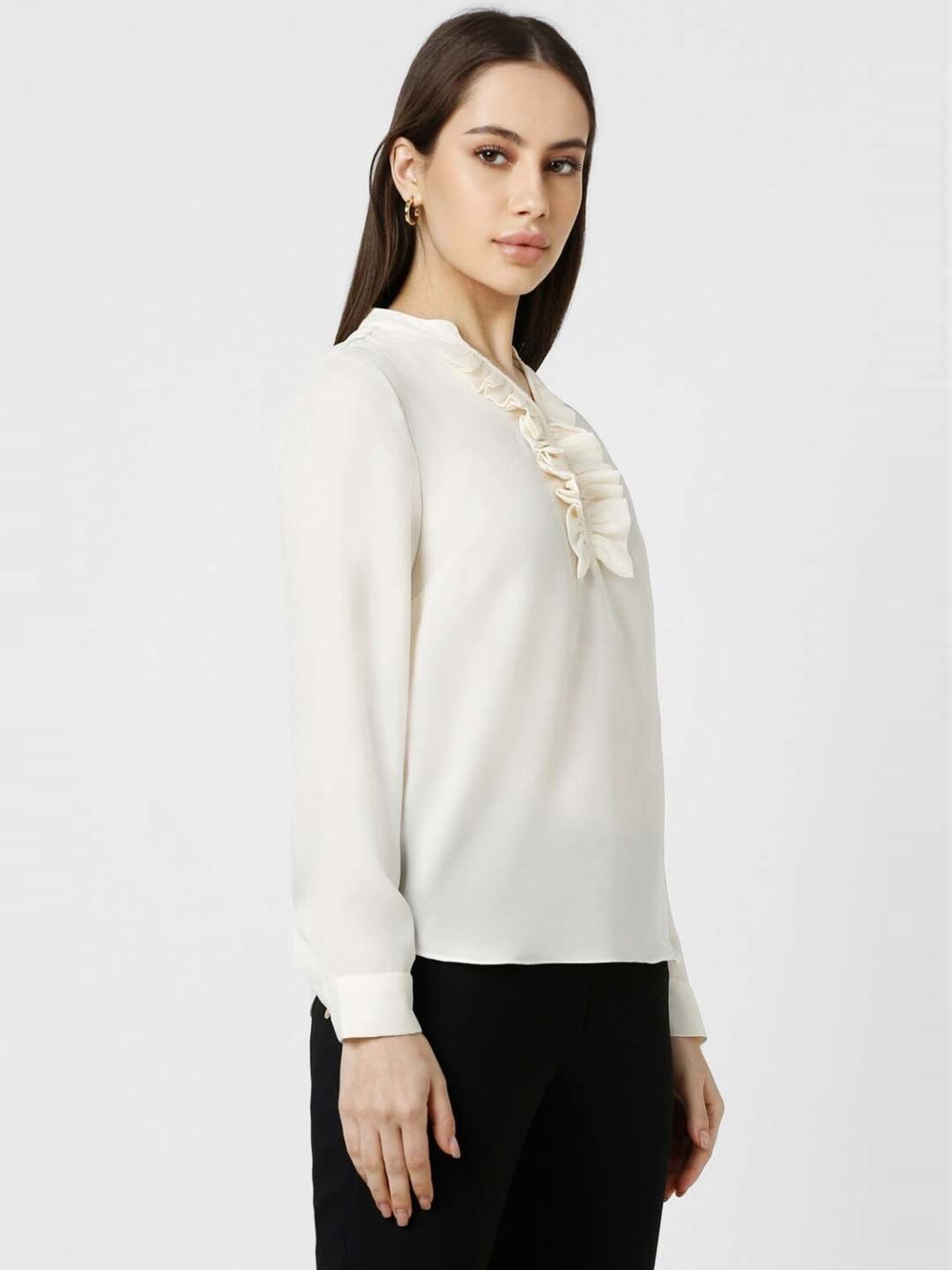 Van Heusen Cream Regular Fit Top